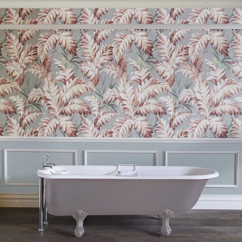 House of Hackney Eau De Nil Pluma Wallpaper-A